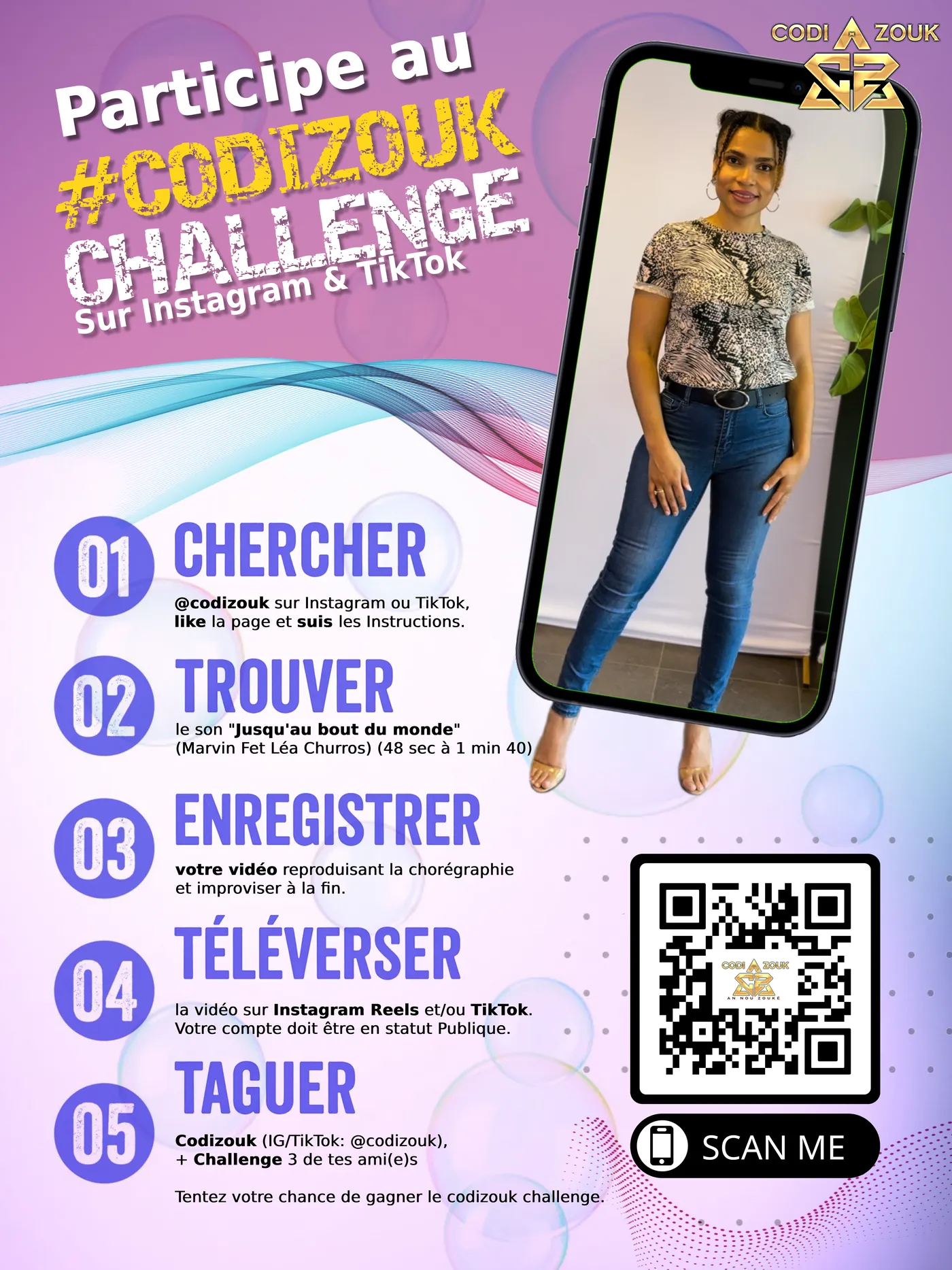 Affiche du Challenge Codizouk, version en solo