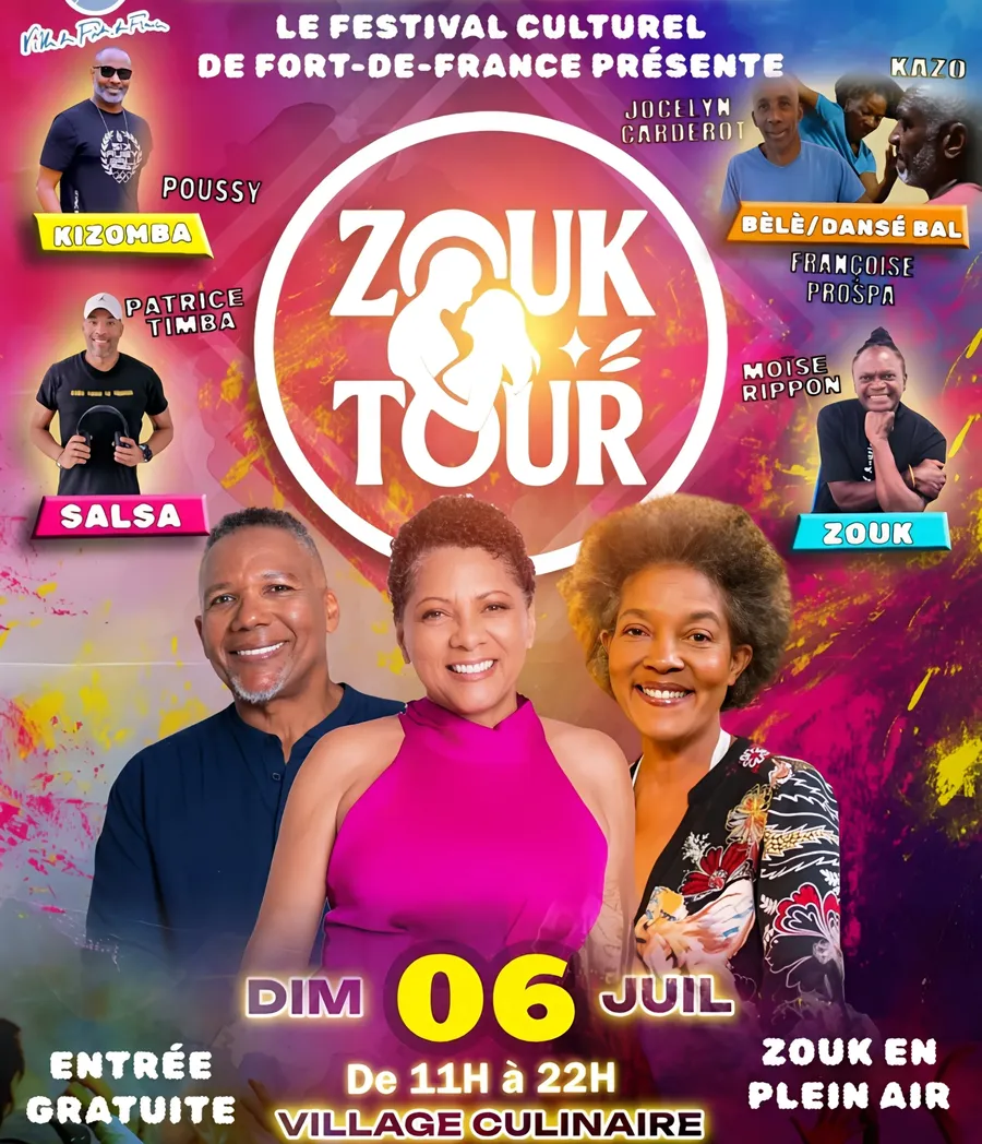 Affiche : Festival Culturel de Fort-de-France avec le Zouk & Tour