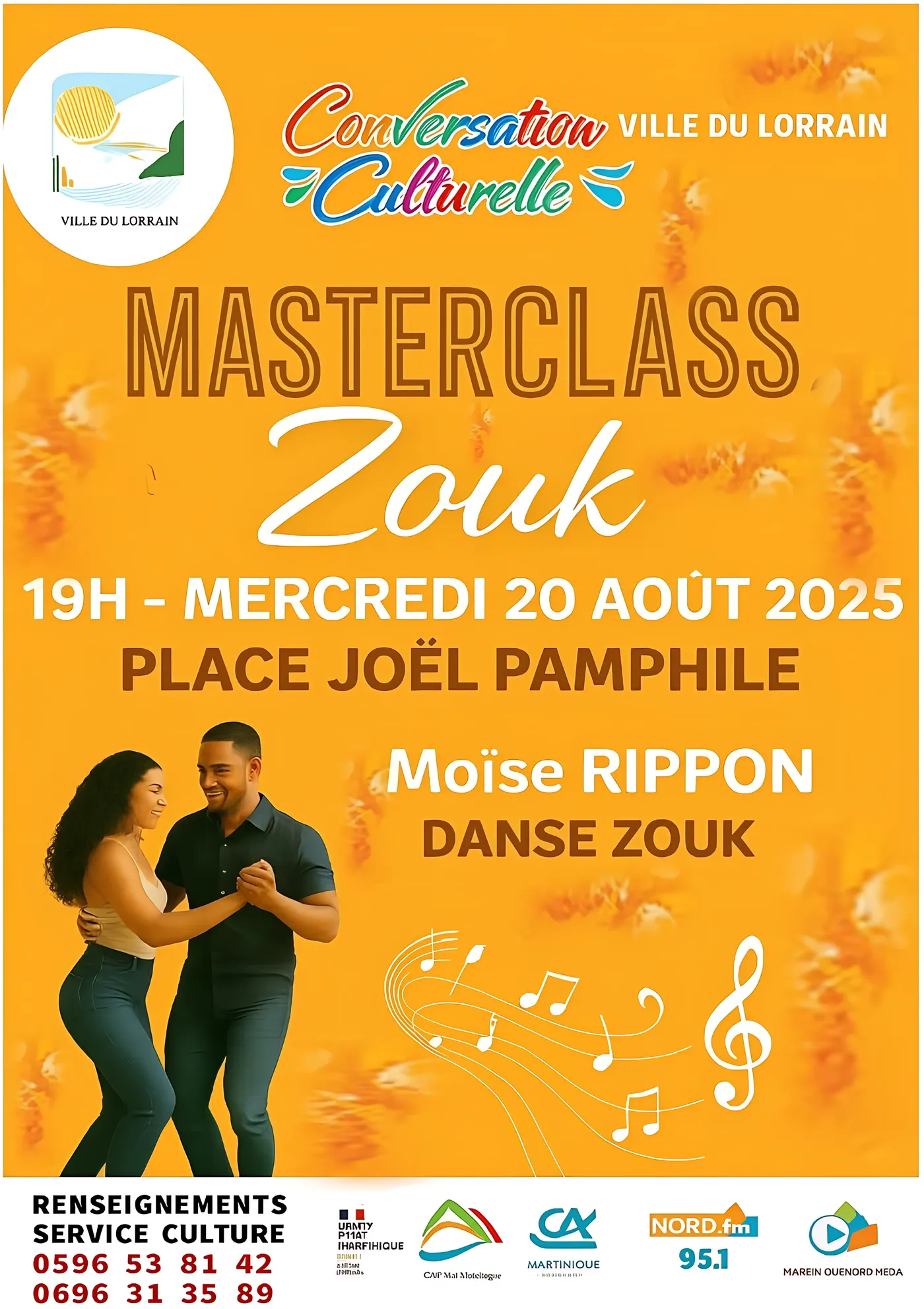 Affiche de la Master class Codi-Zouk initiée par Moïse Rippon