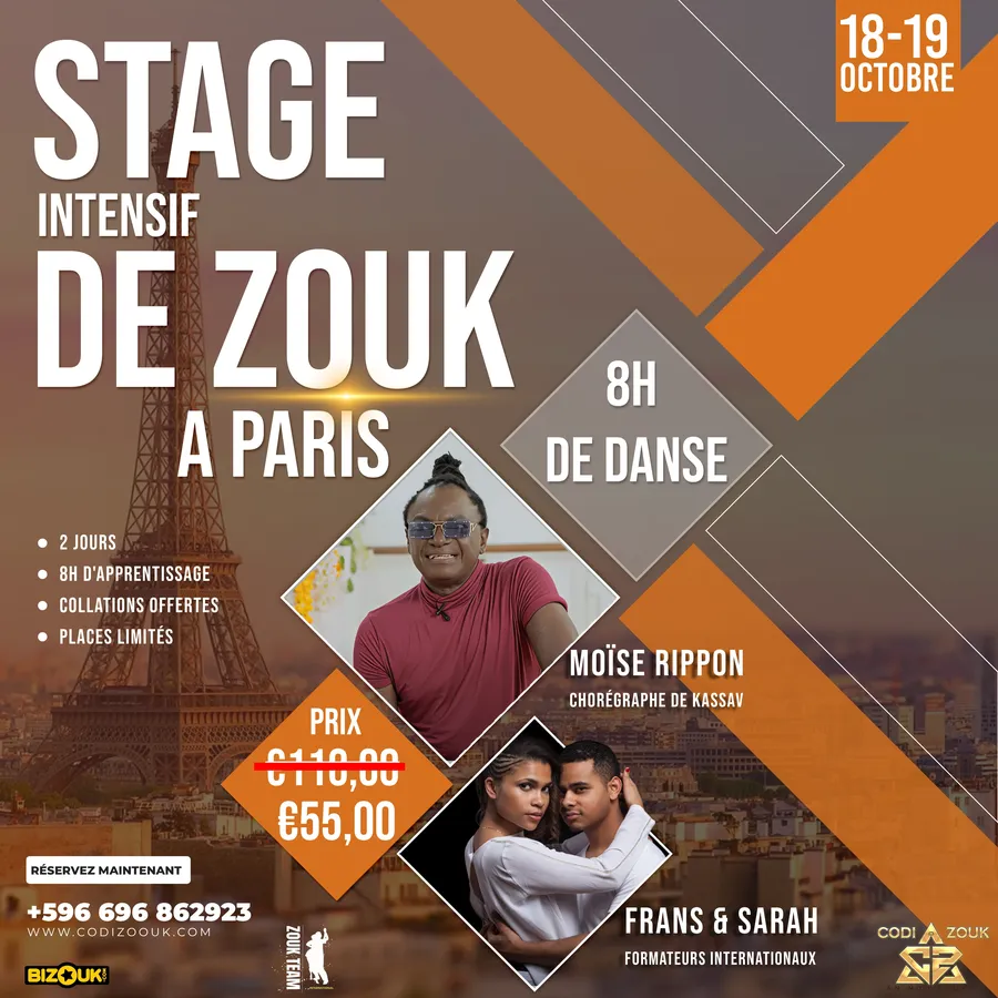 Affiche : Stage intensif de Zouk à Paris